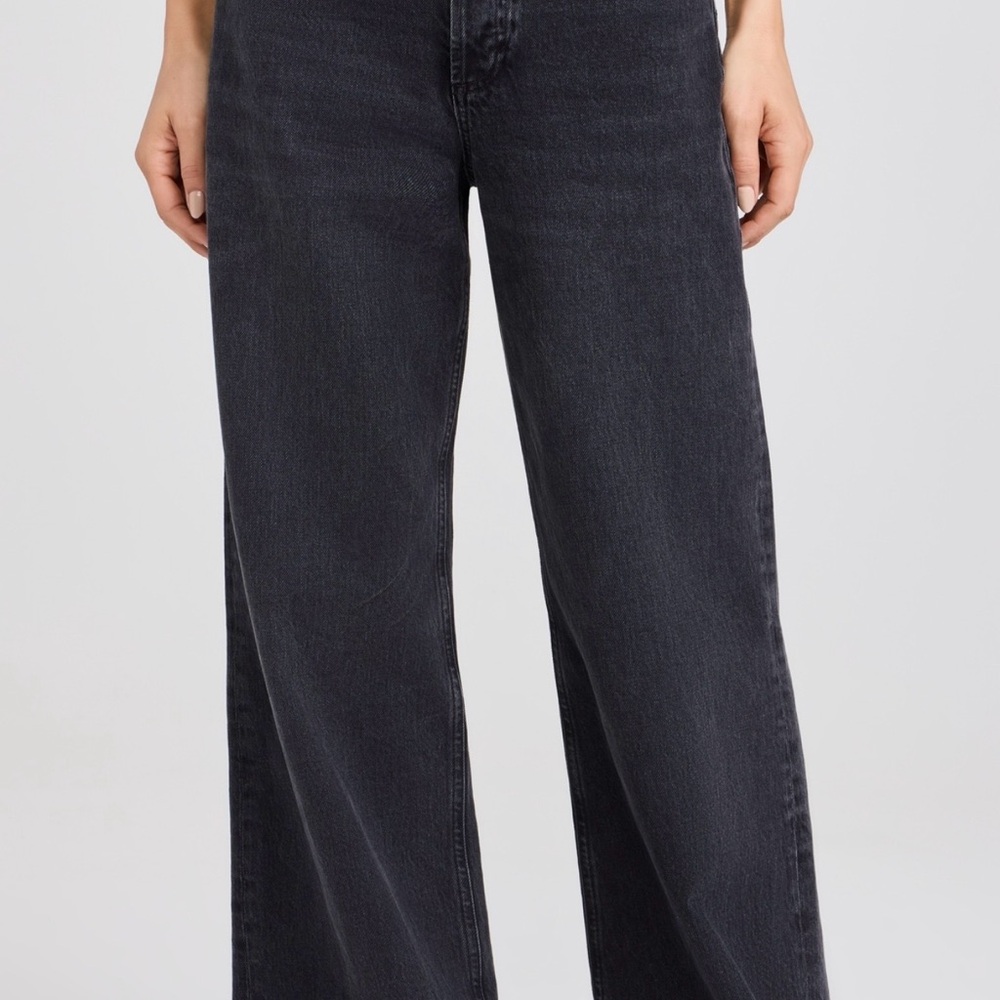 Agolde DAME jeans Charcoal Wide-Leg Jeans